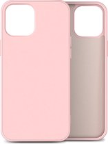 iPhone 12 Pro Max Hoesje Siliconen - Soft Touch Telefoonhoesje - iPhone 12 Pro Max Silicone Case met zachte voering - Mobiq Liquid Silicone Case Hoesje iPhone 12 Pro Max roze