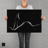 ALUXEM® Erotiek Naakt Poster op Aluminium - Erotische Kunst Muurdecoratie & Wanddecoratie - 90x60 cm