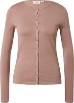 Saint Tropez gebreid vest mila Donkerbeige-L