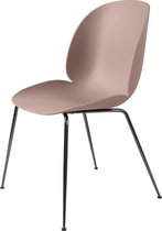Beetle Dining stoel - stalen frame - sweet pink - chroom - viltglijders