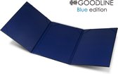 Goodline® - Luxe Metallic Blauwe Trouwakte Map - 3x A4 - Blue Edition