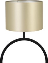 Light & Living Liva lampenvoet - met gouden kap - 60 cm hoog - Ø kap 30 cm - zwart