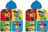 badponcho Paw Patrol junior 60x120 cm katoen blauw