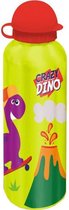 drinkfles Dino junior 500 ml aluminium geel