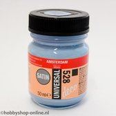 Acrylverf Zijdeglans - Deco - Universal Satin - 528 zachtblauw - 50 ml - Amsterdam - 1 stuk