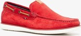 Van Beers suede heren instappers - Rood - Maat 43