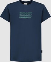 Ballin Amsterdam -  Jongens Slim Fit   T-shirt  - Blauw - Maat 152