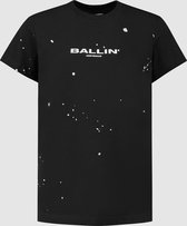 Ballin Amsterdam -  Jongens Slim Fit   T-shirt  - Zwart - Maat 164