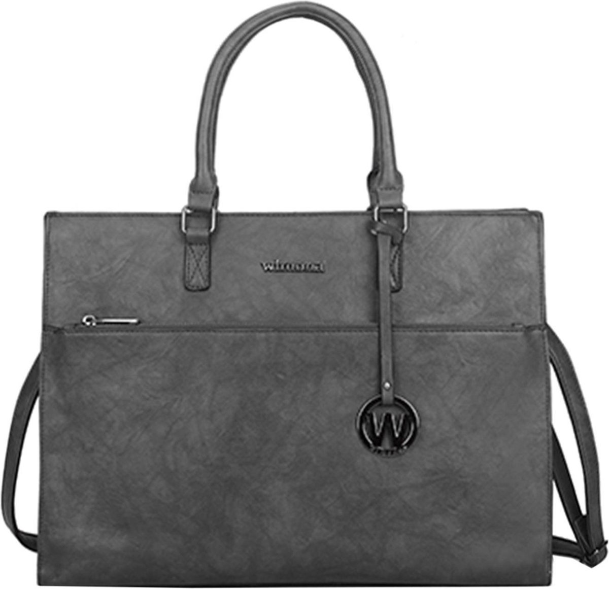 Wimona Franca 1290 Schoudertas / Laptoptas - 14 inch - Grijs