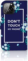 Hoesje iPhone 13 Pro Max Telefoontasje Flowers Blue DTMP