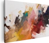 Artaza Canvas Schilderij Abstracte Kunst - Kleurrijke Olieverf - 90x60 - Foto Op Canvas - Canvas Print - Muurdecoratie
