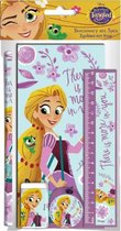 schrijfset Rapunzel meisjes paars/blauw 5-delig