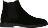 Manfield - Heren - Zwarte suède chelsea boots - Maat 43