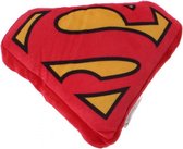 kussen Superman-logo 20 cm pluche rood/geel