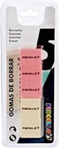 gummenset 4 cm rubber roze/wit 5 stuks