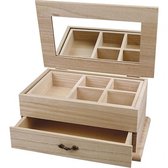 sieradendoos hout 27 x 17 x 12 cm