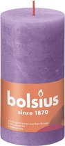 4 stuks Bolsius violet rustiek stompkaarsen 130/68 (60 uur) Eco Shine Vibrant Violet