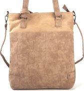 Taupe Lyon 2.0 schoudertas / shopper