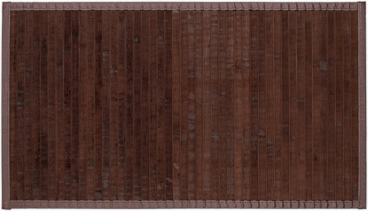 Relaxdays bamboe badmat - douchemat - antislip - saunamat - diverse groottes - donkerbruin - 80 x 45 cm