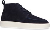 Sacha - Heren - Donkerblauwe veterboots met witte zool - Maat 42