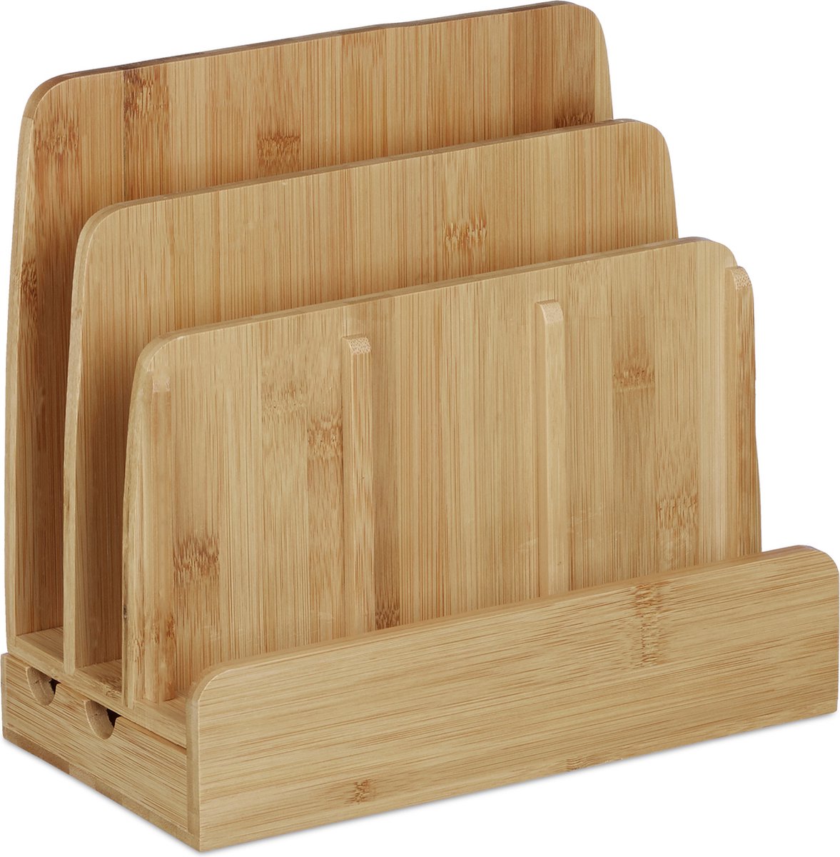 Relaxdays bureau organizer HBD: 21x20x13cm, voor thuis of op kantoor, 2 vakken en 2 uitneembare lades, brievenbak