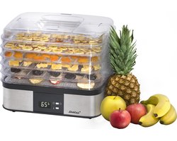 Steba ED5 - Voedseldroger/ droogoven - 5 lagen - temperatuurregeling van 40 – 70 °C - timer - incl kruidenmat - 350 watt - BPA vrij