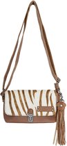 Bag2Bag Schoudertasje Jaca Zebra Cognac