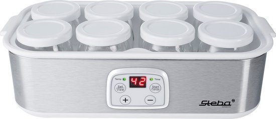 Steba JM3 - Yoghurtmaker - 8 potjes à 180 ml - timer - RVS - Steba