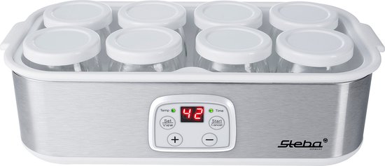 Steba JM3 - Yoghurtmaker - 8 potjes à 180 ml - timer - LCD scherm - BPA vrij - RVS van Steba — afbeelding 2