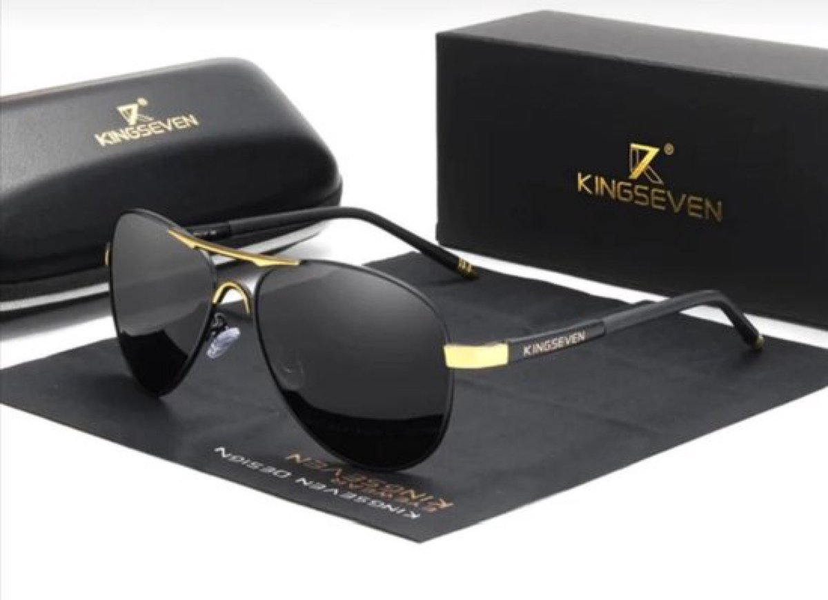Kingseven goud/grijs - Met UV400 en polarisatie filter