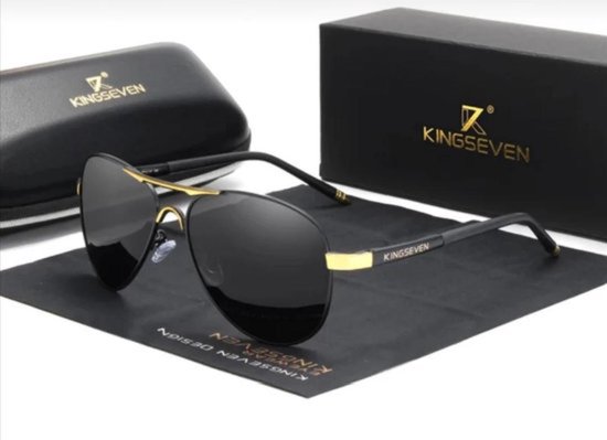 Kingseven Zwart - Gepolariseerd - Zonnebril Heren - Sunglasses - Zomertrend