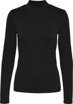 Vero Moda T-shirt Vmfannie Ls High Neck Top Jrs Ga 10256488 Black Dames Maat - XL