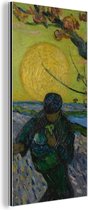 Wanddecoratie Metaal - Aluminium Schilderij Industrieel - De zaaier - Vincent van Gogh - 80x160 cm - Dibond - Foto op aluminium - Industriële muurdecoratie - Voor de woonkamer/slaapkamer