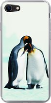 Geschikt voor iPhone SE 2020 hoesje - Pinguïns - Sneeuw - Familie - Siliconen Telefoonhoesje