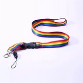 GoedeDoelen.Shop | Lanyard - Sleutelkoord Rainbow | Keycord | Badge Koord | Rainbow Cord | Pride | LGBTQ | Pride Week