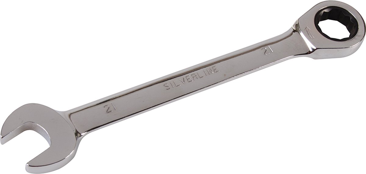 Silverline Vaste steek-ringratelsleutel 21 mm