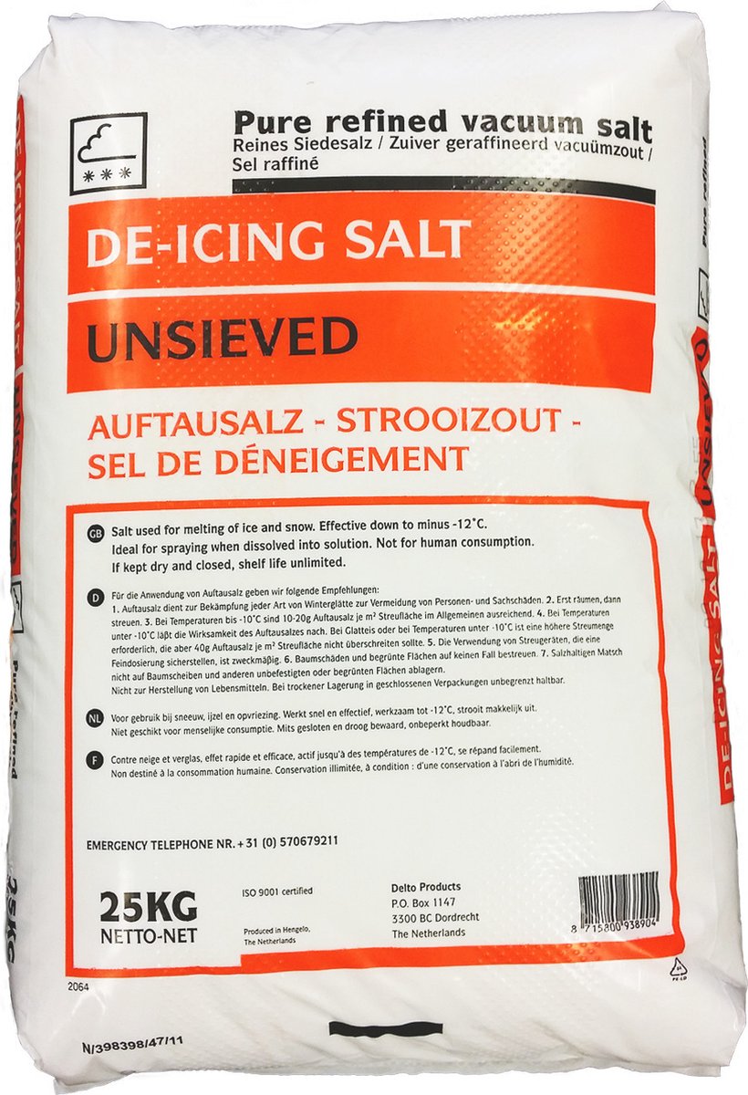 Sac de sel sous vide a 25kg