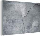 Structure en béton avec une fissure aluminium-m 180x120 cm - Tirage photo sur Aluminium (décoration murale métal) XXL /