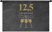 Tenture murale - Tapisserie murale - Proverbes - 12,5 ans de mariage - Citations - Se marier - 180x120 cm - Tapisserie murale