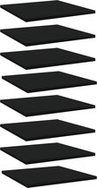 vidaXL Wandschappen 8 st 40x40x1,5 cm spaanplaat zwart