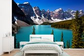 Behang - Fotobehang Vallei in het Nationaal park Banff in Noord-Amerika - Breedte 330 cm x hoogte 220 cm