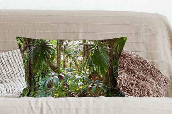 Sierkussen' intérieur Jungle - Plantes in rainforest - 60x40 cm - Coussin intérieur rectangulaire en coton