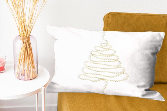 Coussins Coussins décoratifs - Oreillers Salon - 60x40 cm - Hiver - Arbre - Perles