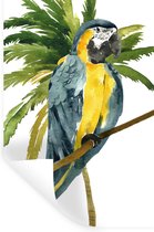 Stickers muraux - Jungle - Perroquet - Aquarelle - 20x30 cm - Film Adhésif