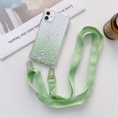 Apple iPhone 13 Hoesje - Mobigear - Lanyard Serie - TPU Hoesje met koord - Groen - Hoesje Geschikt Voor Apple iPhone 13