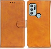 Luxe Book Case - Motorola Moto G60s Hoesje - Bruin