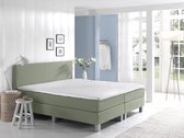 80x200 Boxspring Gratis gemonteerd Compleet incl. topdekmatras Groen Actie: 2 gratis kussens t.w.v. €79,99 p.s.