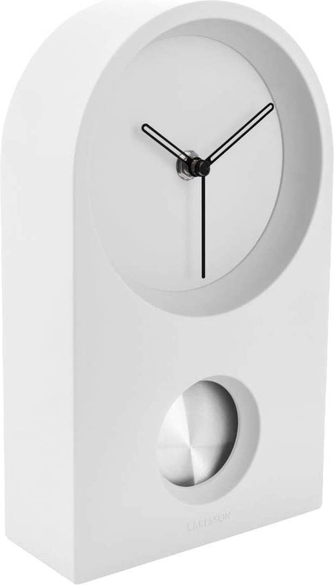 Karlsson Taut Wandklok/Tafelklok Kunststof 25 x 15 x 6 cm Wit