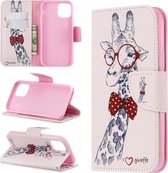 iPhone 11 Pro hoesje - 3-in-1 bookcase met print - giraffe - GSM Hoesje - Telefoonhoesje Geschikt Voor: Apple iPhone 11 Pro