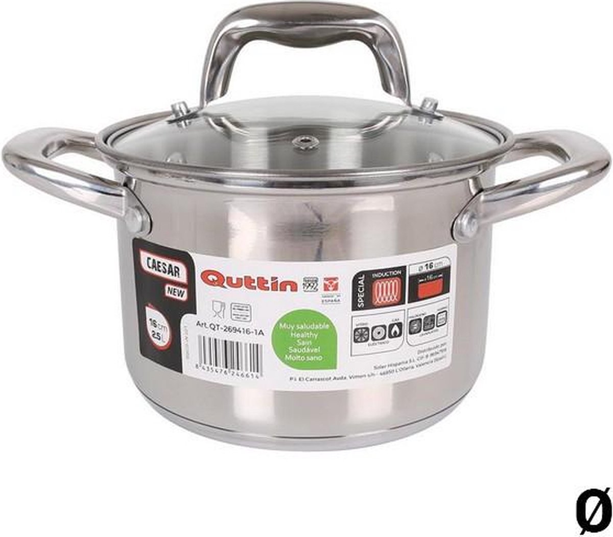 Quttin Soeppan - 26cm - 8L - RVS